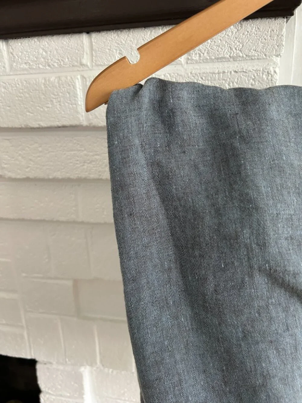 West Elm Linen Blue Pillow Cases (2)
